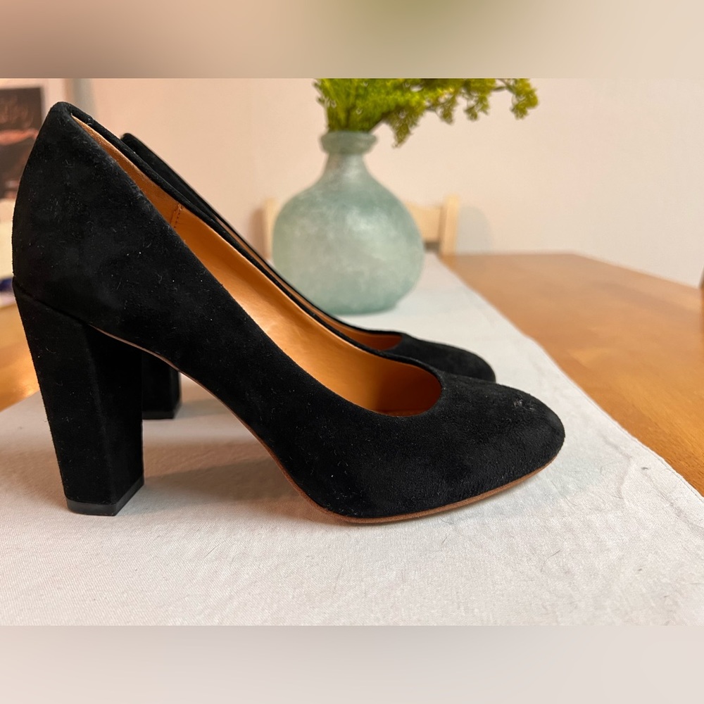 J. Crew Black Suede Heel